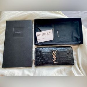 YSL *authentic* Croc Wallet